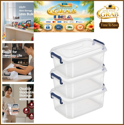 Clear plastic storage bins - storage,